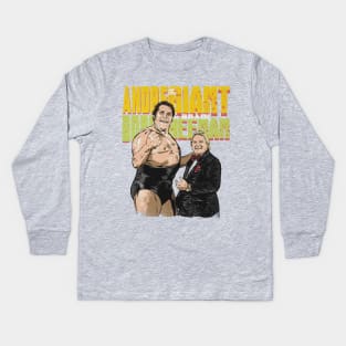 Andre The Giant & Bobby The Brain Heenan Kids Long Sleeve T-Shirt